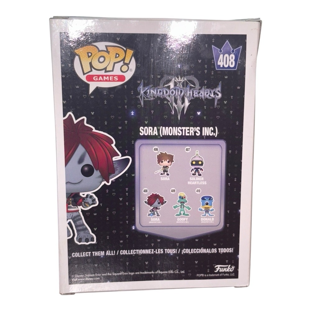 Funko POP! Games Kingdom Hearts #408 Sora Monster's Inc. Vinyl Figure BOX Damage - Picture 4 of 6